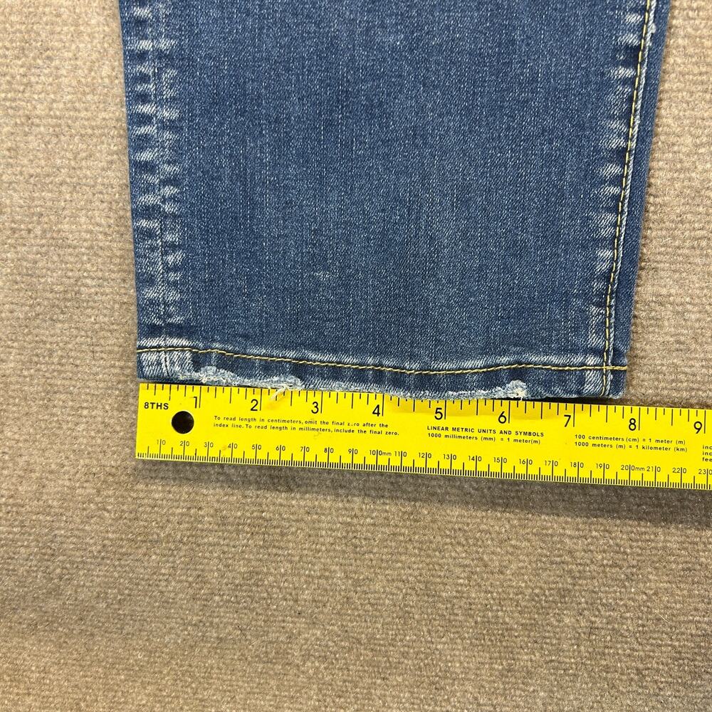 Grindhouse Denim Jeans Men's 42x32 Blue Distressed Patches Whiskers Stretch NEW - Picture 15 of 16